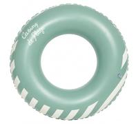 Flotador De Natación Inflable con Rayas Vintage Y PVC Brillante | Tubo Flotante Redondo Para Disfrutar En La Piscina Y La Playa