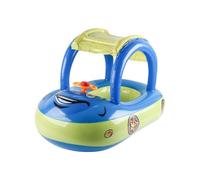 Flotador de natación para niños - Anillo de baño para vehículos inflables para niños | Entrenador de flotación de dosel de sol incorporado con válvula resistente a fugas, soporte para asientos i