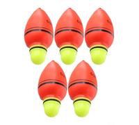 Flotador de pesca electrónico Set 5 unids alto brillo LED luz para noche mar roca pesca - ABS 40g-100g flotabilidad rojo (100)