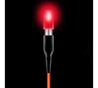 Flotador de pesca nocturna con tecnología de luz LED para una visibilidad mejorada de hasta 50 metros con tiempo de funcionamiento fiable (1 unidad-rojo)