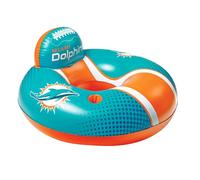 Flotador de Piscina con Licencia Oficial de la NFL Fan Gear Miami Dolphins de 42 Pulgadas con tapizado y Respaldo