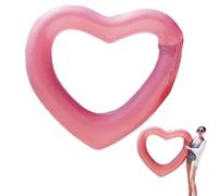 Flotador de Piscina de corazón | Tubo de tumbonas flotantes para Piscina en Forma de corazón | Tubos de inflables, de natación de Verano, de Playa de diversión acuática para Adultos y niños