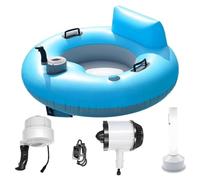 Flotador de Piscina motorizado eléctrico Inflable con Bomba de Aire