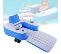 Flotador De Piscina Motorizado Eléctrico, Tumbona Inflable De Tubo