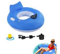 Flotador de Piscina motorizado, Flotador de natación eléctrico Inflable, Silla de salón de Agua de una Sola hélice con dirección, Flotador Redondo portátil para Adultos, batería no incluida