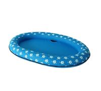 Flotador de piscina para perros inflable - Flotador de flotación para cachorros, plegable en seco, tela Oxford resistente a las lágrimas, juguete de balsa para perros fuera del verano, no deslizante