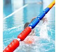 Flotador divisor de carriles para piscinas, flotadores divisores de carriles, línea de seguridad para piscinas escolares y domésticas, división de aguas poco profundas y profundas, con boyas ovaladas