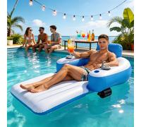 Flotador eléctrico de piscina para adultos, tumbona motorizada de doble motor
