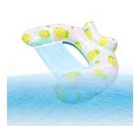 Flotador hinchable con portavasos - con portavasos, reposacabezas ergonómico y antipérdida, tumbona hinchable para adultos con portavasos, para piscina, lago, río, acuapark, fiesta de vacaciones