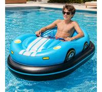 Flotador hinchable motorizado de PVC para piscina, azul o rojo Blue | tumbona hinchable con control de joystick de 360°, soporta hasta 120 kg, silla de playa hinchable eléctrica de PVC