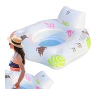 Flotador hinchable para piscina, flotador para tumbona de piscina | Silla flotante de playa | Hamaca para piscina con portavasos y luces que cambian de color, flotadores para piscina pe