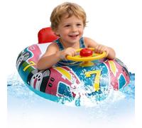 Flotador Infantil para Piscina,Flotador de Piscina con Volante de Dirección de PVC Inflable - Juguete Hinchable para - Ideales para Playa, Ducha, Bañera, Actividades Acuáticas, Niños y Niñas