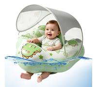 Flotador Infantil Piscina, 49CM Flotador Infantil con Toldo Inflable | Protección UV, Flotador Infantil Antivuelco, Flotador Infantil Desmontable con Toldo, para Natación Bebé