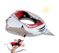 Flotador inflable de la piscina del tiburón- Decoraciones inflables | Flotador redondo de piscina adecuado para su uso en ríos, lagos, parques acuáticos, playas, fiestas, vacaciones