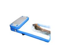 Flotador inflable de piscina para perros, rampa de barco para perros, superficie duradera resistente a pinchazos que garantiza un acceso seguro y fácil al agua para perros, escalera flotante para