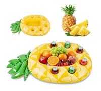 Flotador Inflable Posavasos para Bebidas, Piña 7 Agujeros Piscina Hinchable, Bandeja Flotante para Piscina, Soporte Inflable para Bebidas Flotante, para Fiesta de Piscina Playa (Pineapple)