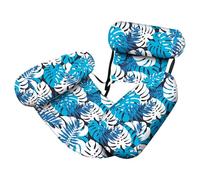 Flotador para adultos - tumbona de agua inflable para piscina, tumbona balsa con respaldo, alfombra de agua, juguete al aire libre para viajes, lago, natación, sol, vacaciones