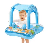 Flotador para Bebé con Sombrilla - Asiento de Natación Inflable para Niños Pequeños | Flotador Infantil de Dibujos Animados con Sombrilla UV para Juegos Acuáticos Exteriores en Piscina Playa Lago