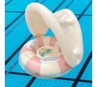 Flotador para Bebe con Sombrilla Bloquea Los Rayos Ultravioleta, Inflables Plegable, Flotador De Piscina para Niños De 0 A 4 Años, Asiento Ensanchado Antideslizante, Apto para Piscinas
