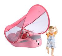 Flotador para Bebe, De Natación para Bebé con Techo Parasol Desmontable, UPF50+ Protección Solar Baldaquín Y Juguete Consola De Juego, Piscina con Parabol Sin Inflamación Flotadores Piscina AV