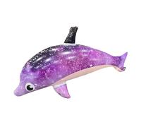 Flotador para Delfines - Cabalgable Hinchable para Playa Orca | Inflable para Piscina Tema acuático | Animal Hinchable de PVC con diseño Estrellado para decoración de Verano y Fotos, Juegos de