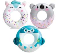 Flotador Piscina Infantil 76cm Forma Donut Inflable Diseño Animal Sorpresa Pingüino Koala o Unicornio Flotador Verano Playa Piscina Niños 3-8 Años Juguete Agua Divertido 1 Pieza