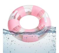 Flotador Piscina Tubo con Asas, 1 Unidad | Llamativo flotador de cuadrícula transparente con lentejuelas. Asas antideslizantes de doble cara para niños y adultos.