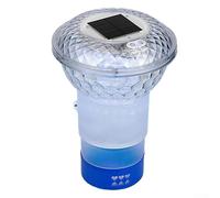 Flotador solar de piscina con luces LED coloridas, dispensador ajustable para tabletas de 1 pulgada y 3 pulgadas, decoración flotante impermeable para piscinas en tierra, spas, jacuzzis