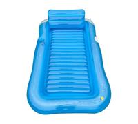Flotador Tumbona para Piscina | Cama Flotante con Portavasos - Flotador Hinchable para Bronceado Y Juguete De En Playa - para Exterior Jardín Patio Playa Lago Agua Bronceado Sol y al Aire Libre