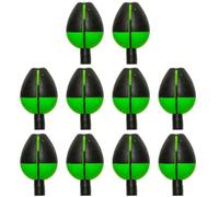 Flotadores de pesca ajustables, 10 unidades, bobinas de alta flotabilidad para apuntar a todo tipo de peces de manera efectiva (verde)