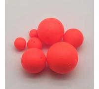 Flotadores de pesca de 15 mm, paquete de 10, indicadores de golpe de bola de espuma para pesca nocturna y de aguas profundas, aparejos flotantes con anillo guía y sin, amarillo/rojo/verde (tipo B rojo