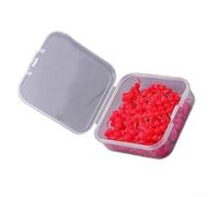 Flotadores de pesca de cuentas suaves, 100 piezas TPE cebo dinámico para carpa crucian, rojo 3.5 mm, 4 mm, 5 mm, juego mixto de aparejos gruesos (4 mm)