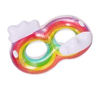 Flotadores de piscina arcoíris - Flotadores de piscina multifuncionales, cómodos anillos de piscina | Ayudas de natación espesadas, flotadores para piscinas para reuniones familiares,