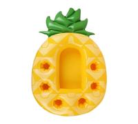Flotadores de piscina de bebidas - Sunny Side Up, innovadora bandeja de piscina inflable | Diseño de piña estable y adorable, portabebidas inflable colorido flotante para contener d