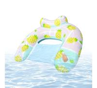 Flotadores de piscina para adultos, con soporte para tazas, reposacabezas ergonómico, flotadores de playa, tumbona de piscina, para bronceado de verano, playa, parque acuático, lago, río