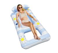 Flotadores de piscina para adultos, tumbona inflable con , sofá plegable para exteriores, vacaciones, playa, borde de piscina, jardín y ocio acuático