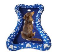 Flotadores De Piscina Para Perros - Colchoneta De Natación Inflable De 57,48 Pulgadas | Juguete De Balsa De Agua Para Lago, Playa, Río, Bañera, Patio Trasero Y Actividades Divertidas Para Mascotas Al