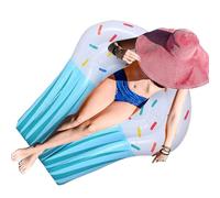 Flotadores inflables de la piscina, balsa en forma de torta, accesorio de piscina inflable para adultos, para al aire libre, río, jardín, terraza, bronceado, lago y playa