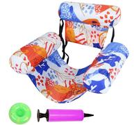 Flotadores Inflables para Piscina Adulto, 4 En 1 Sillas Flotadores Piscina & Inflatable Pool Chair, Natación Hamacas Flotantes Inflables para Verano Vacaciones (C)