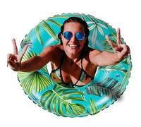 Flotadores inflables para piscina, gran tubo de alta densidad con planta tropical | Anillos de natación inflables, para mujeres y hombres, verano, , viajes, vacaciones, lago, río, jardín