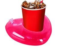 Flotadores para Bebidas - Portavasos Flotante para Cerveza,Bandeja Inflable Corazón PVC Playa Fiestas Lago Actividades Acuáticas Verano Terraza
