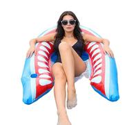 Flotadores para Piscina - Flotador con Diseño de Tiburón,Flotadores Inflables para Adultos - para Playa, Verano, Relajación, Tomar el Sol en Familia