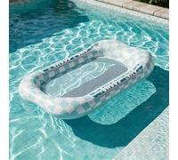 Flotadores Piscina, Sillón Flotante con Portavasos, Balsa Inflable Portátil para Piscina, Playa, Lago y Actividades Acuáticas al Aire Libre(Green,No Shade)