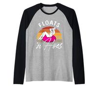 flotadores y azadas Diseño para un seguidor de tubos de río Camiseta Manga Raglan