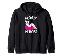 flotadores y azadas Diseño para un seguidor de tubos de río Sudadera con Capucha