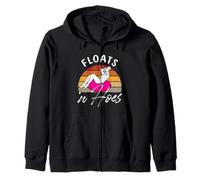 flotadores y azadas Diseño para un seguidor de tubos de río Sudadera con Capucha