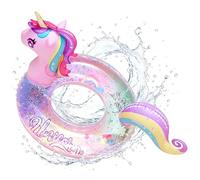 Flotante de Unicornio, Anillo de Natación, Unicornios Flotador PVC Hinchable Anillo de Natación, Adecuado para la Piscina Playa Verano para Niños y Adultos,Playa Fiesta de Verano