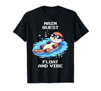 Flotar y vibrar | Otter Pixel Art Búsqueda principal Camiseta