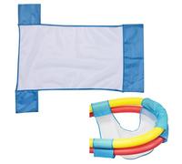 Flotas de la piscina - 1pc piscina silla flotante | Fideos para flotar | de silla neta flotante con diseño de doble puerto, hamaca de malla de malla para usar con 2 fideos de natación