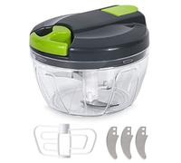 FLOTRUTE Cortador de Cebolla, Picadora Manual con Cable como Cortador de Verduras, Multitriturador con Capacidad de 520 ml, Picadora de Cebolla